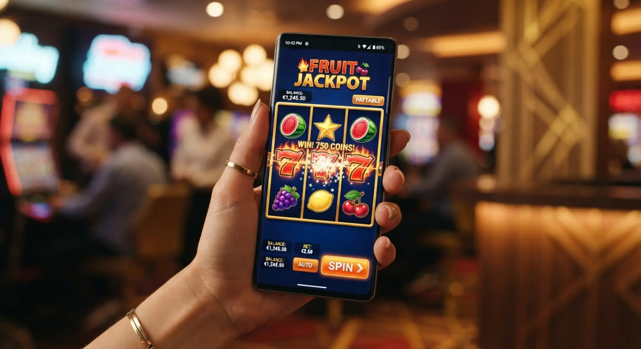 Sizzling 777 Deluxe na telefonie Telefon z uruchomionym slotem owocowym online