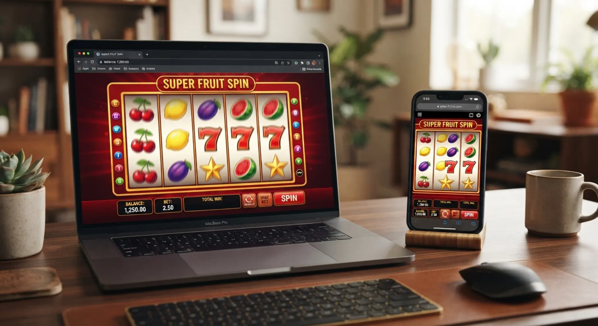 Sizzling Hot Deluxe demo na urządzeniach Wersja demo slotu owocowego na laptopie i telefonie