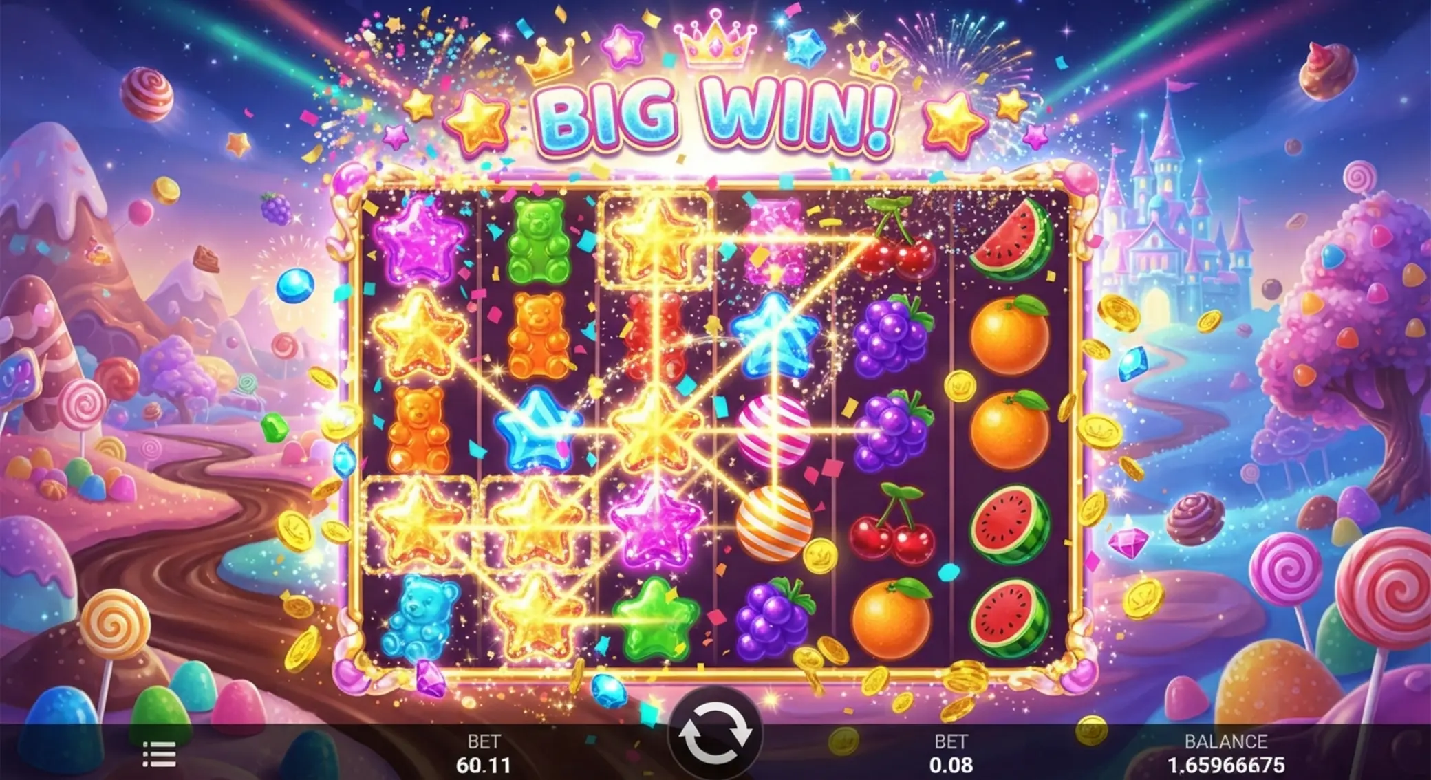 Duża wygrana w slocie Sweet Bonanza 1000